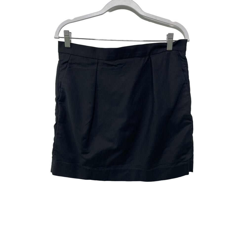 Women's Gap Black Mini Skirt Pockets Back Zip Pleated Y2K Preppy‎ Basic 12